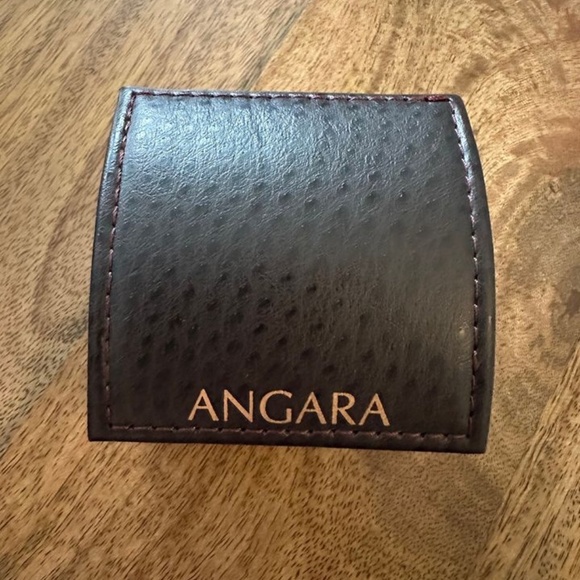 Angara Bezel-Set Round 3/4 Ct. Diamond Solitaire Pendant on 14K White Gold Chain - Picture 10 of 10